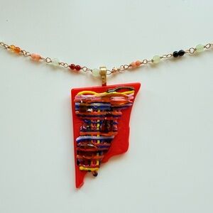 BOLD & BEAUTIFUL FUSED GLASS PENDANT